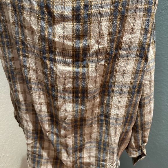 Plaid Button Down Shirt for Women. Y2K grunge - Picture 7 of 7